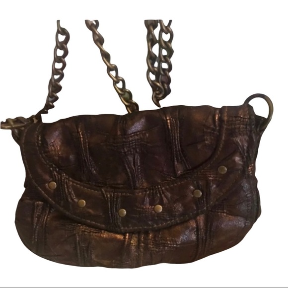 Old navy mini bronze chain crossbody purse - Picture 1 of 5